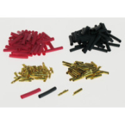 PK 5 PAIRS 2MM GOLD CONNECTORS