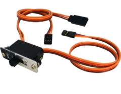 SWITCH for SPEKTRUM WITH DSC/CHARGE LEAD ( BLACK and SILVER FRONT) 3 LEAD