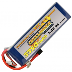 OVERLANDER 2S 3350 MAH 35C SUPER SPORT LIPO BATTERY 7.4V