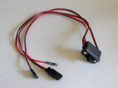 SPEKTRUM SWITCH (BLACK PLASTIC FRONT, 3 wire''s of 2 cores)