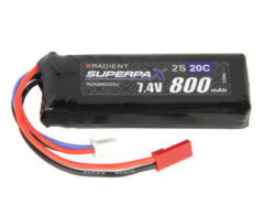 RADIENT SUPERPAX 2S 800mAh 8.4V 30C  LiPo JST