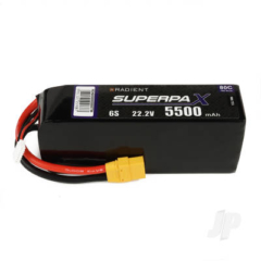 RADIENT SUPERPAX 6S 5500mAh 22.2V 80C Lipo XT90