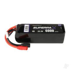 RADIENT SUPERPAX 6S 6000mAh 22.2V 80C Lipo AS150 Connector