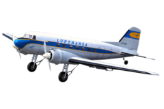 VQ MODELS DOUGLAS DC-3 LUFTHANSA 70.8IN WINGSPAN ARF