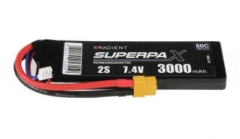 RADIENT SUPERPAX LiPo 2S 3000mAh 7.4V 50C XT60 Connector